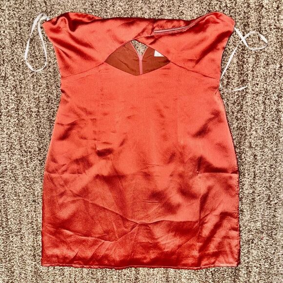 Hello Molly Women's Sleeveless Mini Dress in Orange Size Medium - Picture 4 of 7